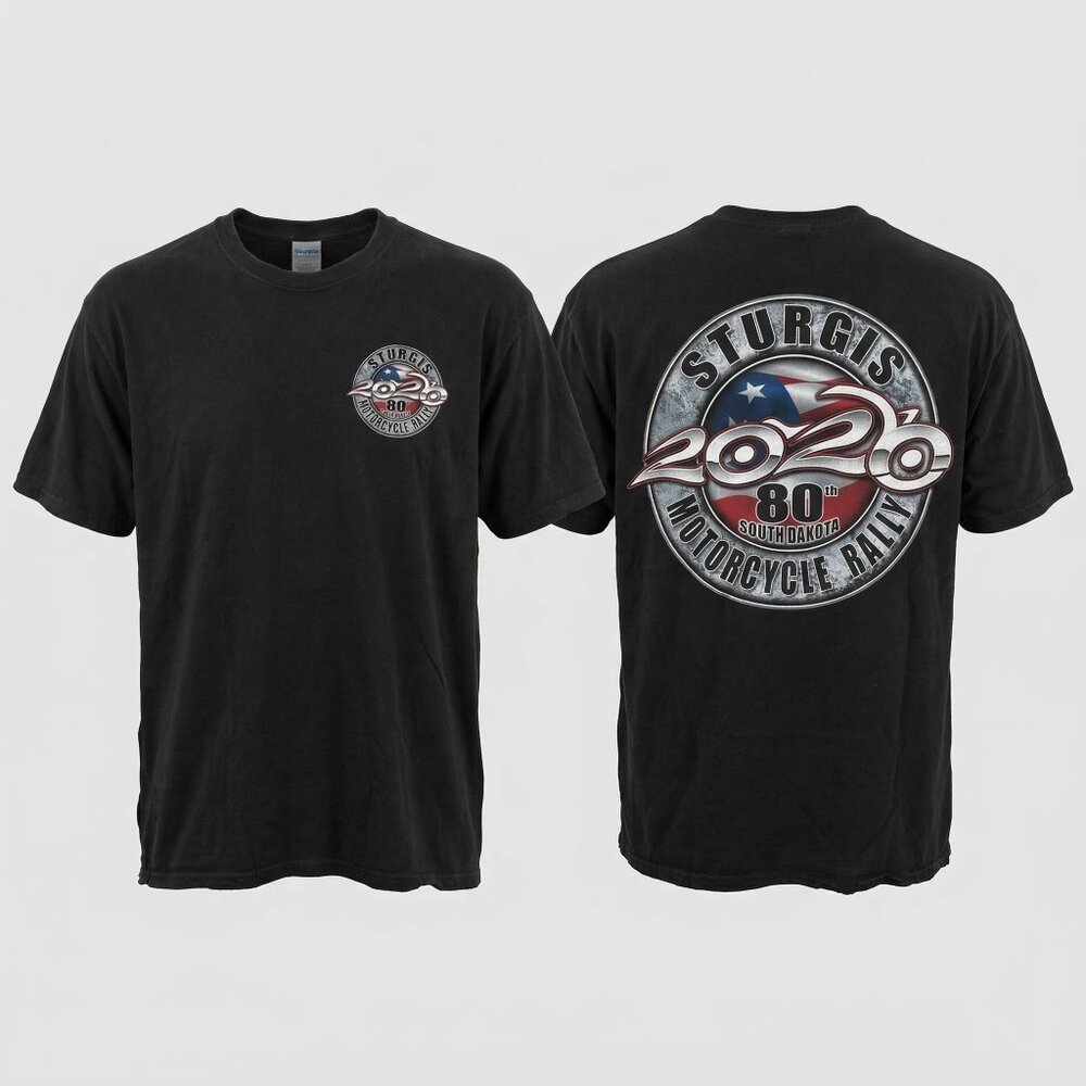 Sturgis 80th Motorcycle Rally 2020‎ Short Sleeve T-Shirt Black, XXL